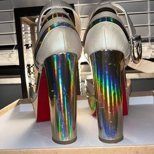 Christian Louboutin platform Gold Heels